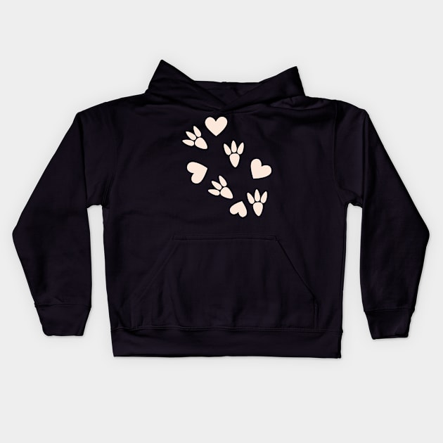 Beautiful Dinosaur Paw Print Kids Hoodie by NICHE&NICHE